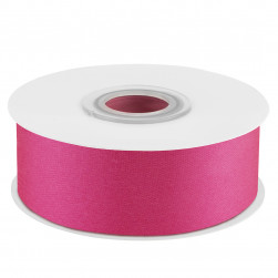 Лента атласная (2,5 см*22,85 м) Глубокий розовый, 1 шт.
