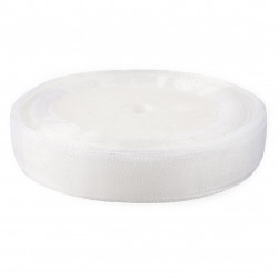 Лента органза (1,2 см*22,85 м) Белый, 1 шт.