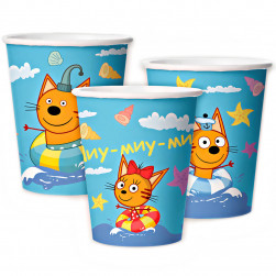 Стаканы (250 мл) Три Кота, Морские приключения, 6 шт.