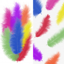 Перья, Премиум, Яркое ассорти, 12-15 см, 30 шт.