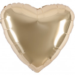 Шар (19''/48 см) Сердце, Шампань, 1 шт.