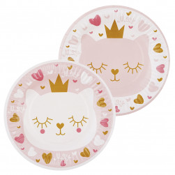 Тарелки (7''/18 см) Котенок Принцесса, 6 шт.