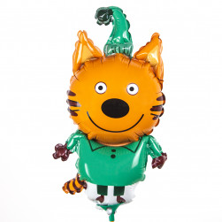 Шар с клапаном (14''/36 см) Мини-фигура, Три Кота, Компот, 5 шт. в уп.