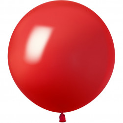 Шар (24''/61 см), Красный, пастель, 3 шт.