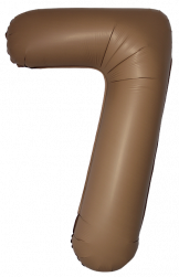 Шар (40''/102 см) Цифра, 7 Slim, Шоколад, Матовый, 1 шт. в уп.