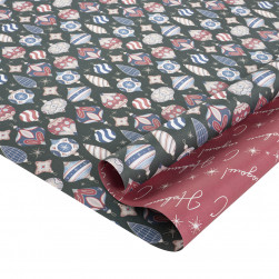 Упаковочная бумага 80гр (0,7*1 м) Новогодние шары, 2 ст, 10 шт.