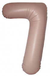 Шар (40''/102 см) Цифра, 7 Slim, Винтажная роза, Матовый, 1 шт. в уп.