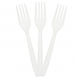 Вилки, Белый, 15 см, 10 шт. в упак.