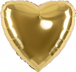Шар (18''/46 см) Сердце, Золото, 1 шт.