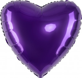 Шар (9''/23 см) Мини-сердце, Фиолетовый, 1 шт.