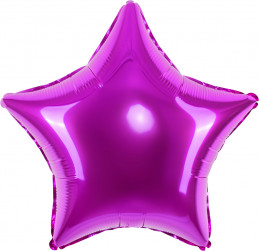 Шар (18''/46 см) Звезда, Пурпурный, 1 шт.