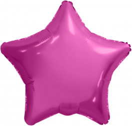 Шар (19''/48 см) Звезда, Мистик, Гранат, Сатин, 1 шт.