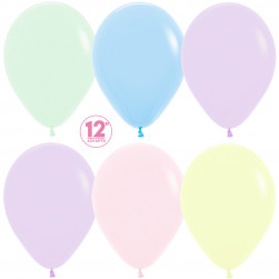 Шар (12''/30 см), Ассорти, макарунс, 50 шт.