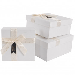 Набор коробок Волшебный праздник, Белый, 19*19*9,8 см, 3 шт. в упак.