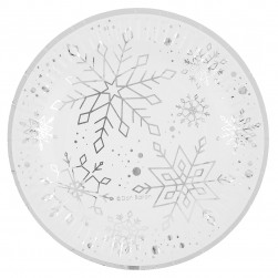 Тарелки (7''/18 см) Снежинки, Металлик, 6 шт.