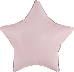 Шар (18''/46 см) Звезда, Пыльная роза, Сатин, 1 шт.