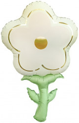 Шар (33''/84 см) Цветок, Кремовый, 1 шт.