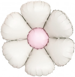 Шар с клапаном (15''/38 см) Мини-цветок, Ромашка, Кремовый, Сатин, 5 шт. в уп.