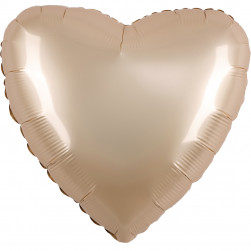 Шар (18''/46 см) Сердце, Звездное Золото, Матовый, 1 шт.