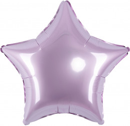 Шар (18''/46 см) Звезда, Сиреневый, Сатин, 1 шт.