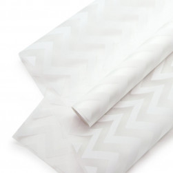 Упаковочная матовая пленка 45мкм (0,6*8,5 м) Зигзаг, Белый, 1 шт.