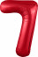 Логотип «Шар (40''/102 см) Цифра, 7 Slim, Красный, 1 шт. в уп.»