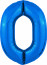 Логотип «Шар (40''/102 см) Цифра, 0 Slim, Синий, 1 шт. в уп.»