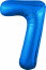 Логотип «Шар (40''/102 см) Цифра, 7 Slim, Синий, 1 шт. в уп.»
