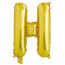 Логотип «Шар с клапаном (16''/41 см) Мини-буква, Н, Золото, 1 шт. в уп.»