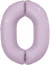 Логотип «Шар (40''/102 см) Цифра, 0 Slim, Орхидея, 1 шт. в уп.»