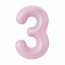Логотип «Шар (40''/102 см) Цифра, 3 Slim, Зефирный, 1 шт. в уп.»