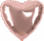 Логотип «Шар (18''/46 см) Сердце, Розовое Золото, 1 шт.»