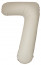 Логотип «Шар (40''/102 см) Цифра, 7 Slim, Кремовый Латте, Матовый, 1 шт.»