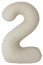 Логотип «Шар (40''/102 см) Цифра, 2 Slim, Кремовый Латте, Матовый, 1 шт.»