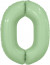 Логотип «Шар (40''/102 см) Цифра, 0 Slim, Олива, 1 шт. в уп.»