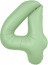 Логотип «Шар (40''/102 см) Цифра, 4 Slim, Олива, 1 шт. в уп.»