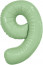 Логотип «Шар (40''/102 см) Цифра, 9 Slim, Олива, 1 шт. в уп.»