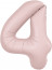 Логотип «Шар (40''/102 см) Цифра, 4 Slim, Пыльная роза, 1 шт. в уп.»
