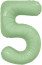 Логотип «Шар (40''/102 см) Цифра, 5 Slim, Олива, 1 шт. в уп.»
