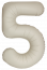 Логотип «Шар (40''/102 см) Цифра, 5 Slim, Кремовый Латте, Матовый, 1 шт. в уп.»
