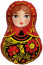 Логотип «Шар (31''/79 см) Фигура, Матрешка Золотая роспись, 1 шт. в уп.»