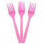 Логотип «Вилки, Розовый, 15 см, 10 шт. в упак.»
