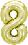 Логотип «Шар (40''/102 см) Цифра, 8, Белое золото, Металлик, 1 шт. в уп.»