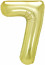 Логотип «Шар (40''/102 см) Цифра, 7, Белое золото, Металлик, 1 шт. в уп.»