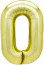 Логотип «Шар (40''/102 см) Цифра, 0, Белое золото, Металлик, 1 шт. в уп.»