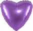 Логотип «Шар (19''/48 см) Сердце, Мистик, Пурпурный, Сатин, 1 шт.»