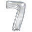 Логотип «Шар (40''/102 см) Цифра, 7, Серебро, 1 шт. в уп.»