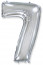 Логотип «Шар (40''/102 см) Цифра, 7, Серебро, 1 шт.»