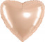 Логотип «Шар (18''/46 см) Сердце, Пудра, Сатин, 1 шт.»