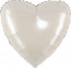 Логотип «Шар (18''/46 см) Сердце, Кремовый, Сатин, 1 шт.»